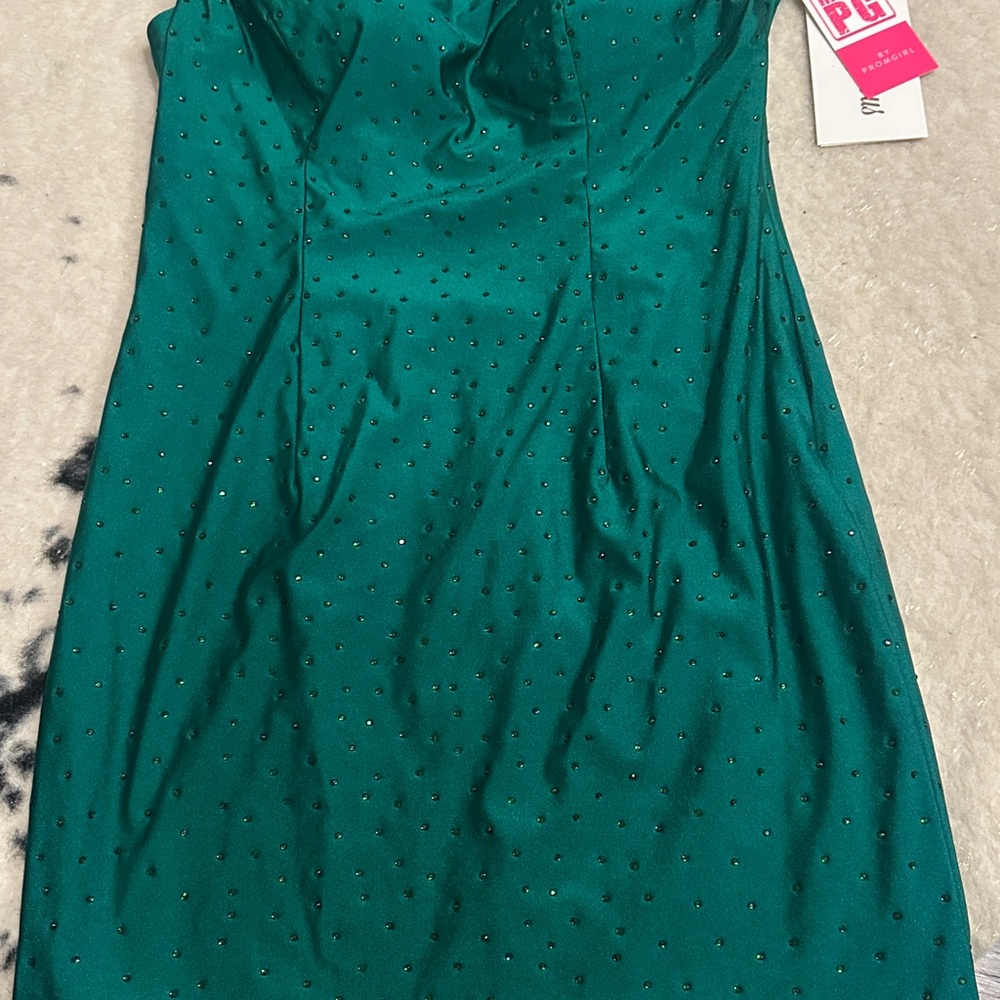 PromGirl Emerald Green Rhinestone Cocktail Dress